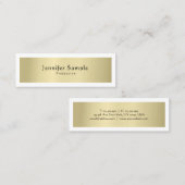 Kalligraphisch typische Schlicht Moderne Elegant T Mini Visitenkarte (Vorne/Hinten)