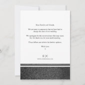 Kalligraphische Änderung von Plänen Announcement C Save The Date (Rückseite)