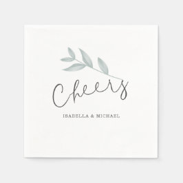 Kalligraphische Botanische Hochzeitssänger Serviette