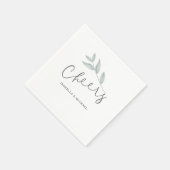 Kalligraphische Botanische Hochzeitssänger Serviette (Ecke)