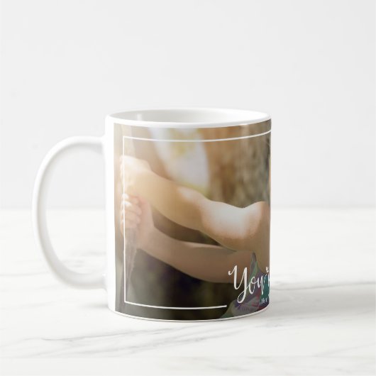 Kalligraphische Foto-Tasse der Mutter Kaffeetasse (Links)