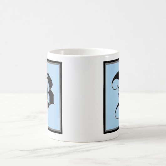 Kalligraphische Hauptstadt Letter B Kaffeezubereit Kaffeetasse (Mittel)