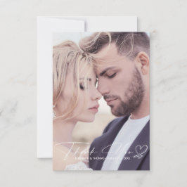 Kalligraphische Hochzeit Danke Mauve ID771