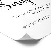 Kalligraphische Hochzeit "Oh Snap!" Schild (Ecke)