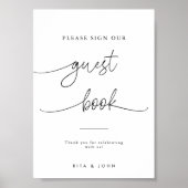 Kalligraphische Hochzeiten Bitte unterschreiben Si Poster (Vorne)