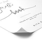 Kalligraphische Hochzeiten Bitte unterschreiben Si Poster (Ecke)