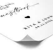 Kalligraphische Hochzeiten Bitte unterschreiben Si Poster (Ecke)