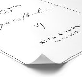 Kalligraphische Hochzeiten Bitte unterschreiben Si Poster (Ecke)