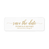 Kalligraphische Hochzeiten speichern die Rücksende (Vorne)