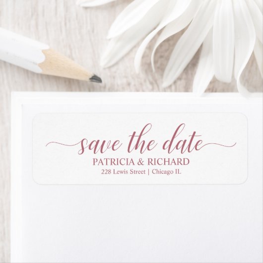 Kalligraphische Hochzeiten speichern die Rücksende (Insitu)