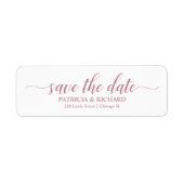 Kalligraphische Hochzeiten speichern die Rücksende (Vorne)