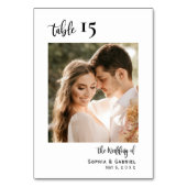 Kalligraphische Hochzeiten Tischnummern doppelseit (Rückseite)