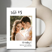 Kalligraphische Hochzeiten Tischnummern doppelseit