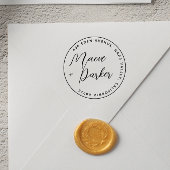 Kalligraphische Hochzeiten und Rücksendeadresse Permastempel