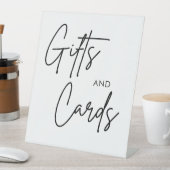 Kalligraphische Hochzeitkarten und Geschenke Sockelschild (In Situ)