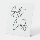 Kalligraphische Hochzeitkarten und Geschenke Sockelschild (Vorderseite)