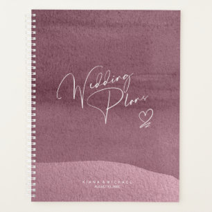 Kalligraphische Hochzeitspläne Mauve ID771 Planer