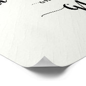 Kalligraphische Karten und Geschenke Hochzeitsskri Poster (Ecke)