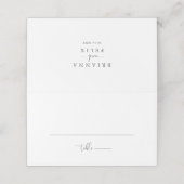 Kalligraphische Liebe Extravagante SkriptWedding-P Platzkarte (Außenseite Aufgefaltet)