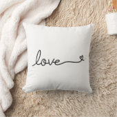 Kalligraphische Liebe Text mit Herzvalentinstag Kissen (Decke)