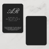 Kalligraphische Monogram-Visitenkarte an der abger Visitenkarte (Vorne/Hinten)