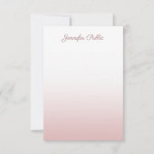 Kalligraphische Name Rose Gold Moderne Vorlage (Vorderseite)