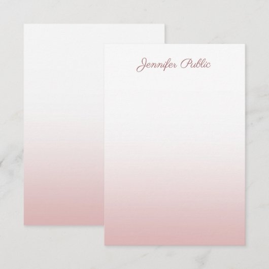 Kalligraphische Name Rose Gold Moderne Vorlage (Vorne/Hinten)