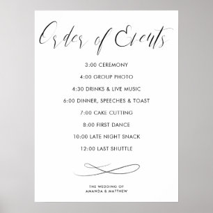 Kalligraphische Reihenfolge der Veranstaltungen Ho Poster