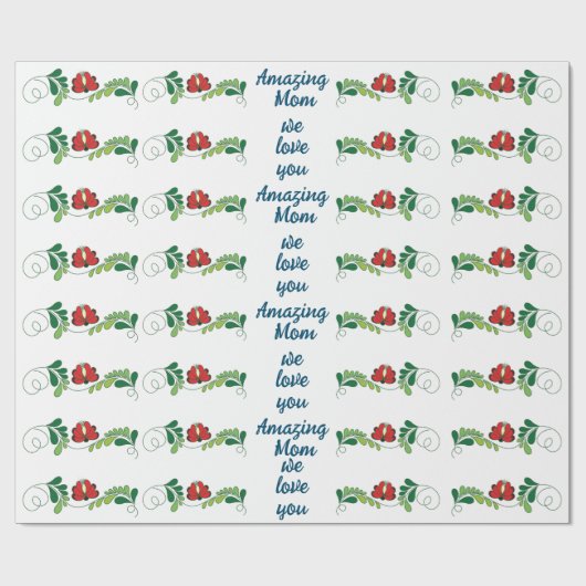 Kalligraphische Skripte Phantastische Mama Muttert Geschenkpapier (Flach)