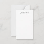 Kalligraphische Skriptnamenvorlage Moderne, einfac Mitteilungskarte (Vorderseite)