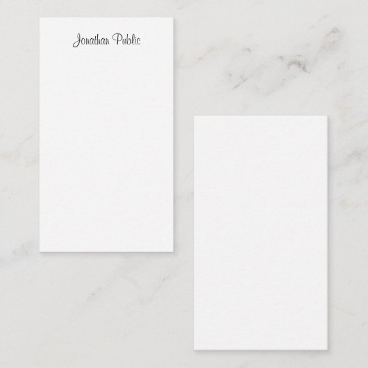 Kalligraphische Skriptnamenvorlage Moderne, einfac Mitteilungskarte (Vorne/Hinten)