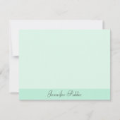 Kalligraphische Skriptsprache Grüne moderne Vorlag Mitteilungskarte (Vorderseite)