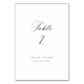 Kalligraphische Tischnummern, die Rezeptionsdekora Tischnummer (Rückseite)