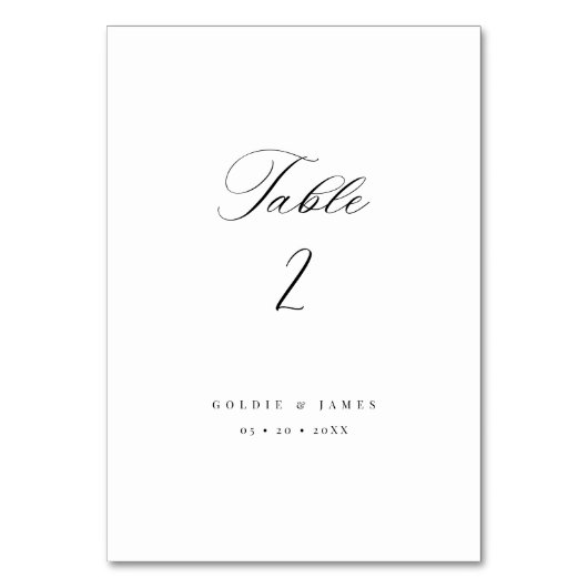 Kalligraphische Tischnummern, die Rezeptionsdekora Tischnummer (Rückseite)