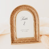 Kalligraphische Tischnummern, die Rezeptionsdekora Tischnummer