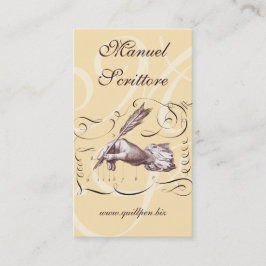 Kalligraphische Visitenkarte für Verfasser,