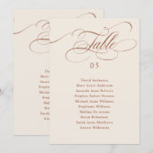 Kalligraphische Zeitlose Terracotta Seekartenkarte Einladung (Vorne/Hinten)