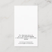 Kalligraphischer Füllfederhalter Visitenkarte (Rückseite)