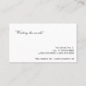 Kalligraphischer Füllfederhalter Visitenkarte (Rückseite)