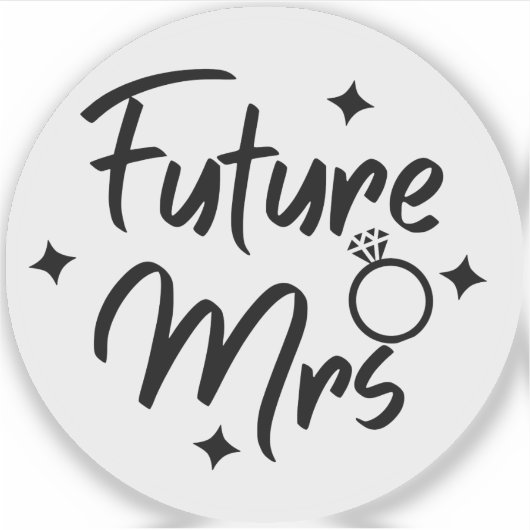 Kalligraphischer Klaraufkleber Aufkleber (Vorderseite)