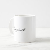 Kalligraphischer Name Elegant Moderne Vorlage Kaffeetasse (Vorderseite Links)