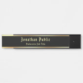 Kalligraphischer schwarzer klassischer Nostalgisch Türschild (Vorderseite )