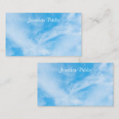Kalligraphischer Skriptname Blue Sky White Clouds Mitteilungskarte (Vorne/Hinten)