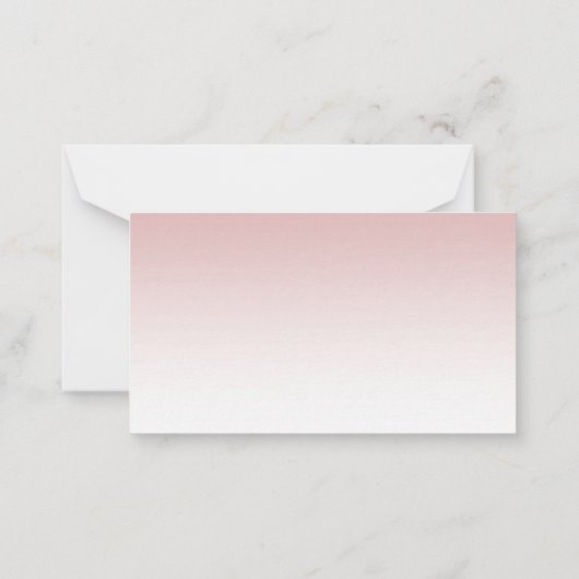 Kalligraphischer Skriptname Moderne Rose Gold Tren Mitteilungskarte (Rückseite)