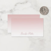 Kalligraphischer Skriptname Moderne Rose Gold Tren Mitteilungskarte (Vorderseite/Rückseite Beispiel)