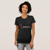 Kalligraphischer Vampir T-Shirt (Vorne ganz)