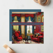 Kalligraphisches Skript: "Elegante Liebe" Mitteilungskarte (Vorderseite/Rückseite Beispiel)