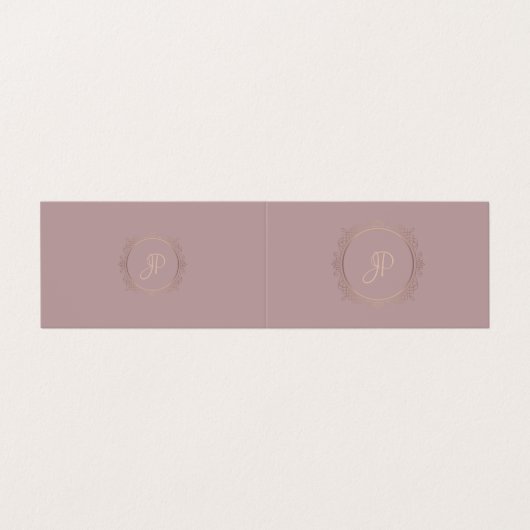 Kalligraphisches Skript Moderne Elegant Template T Visitenkarten (Außenseite Aufgefaltet)