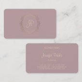 Kalligraphisches Skript Moderne Monogramm-Vorlage Visitenkarte (Vorne/Hinten)