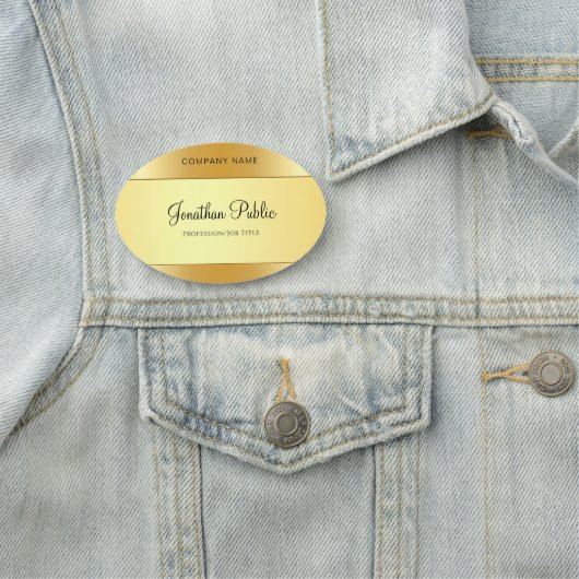 Kalligraphisches Skript Moderner Template Glamour  Namensschild (Beispiel)